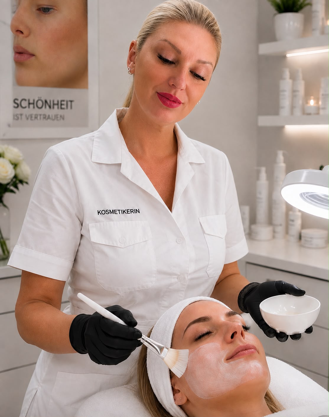 Oksana Wortmann in ihrem Kosmetikstudio in Hiddenhausen